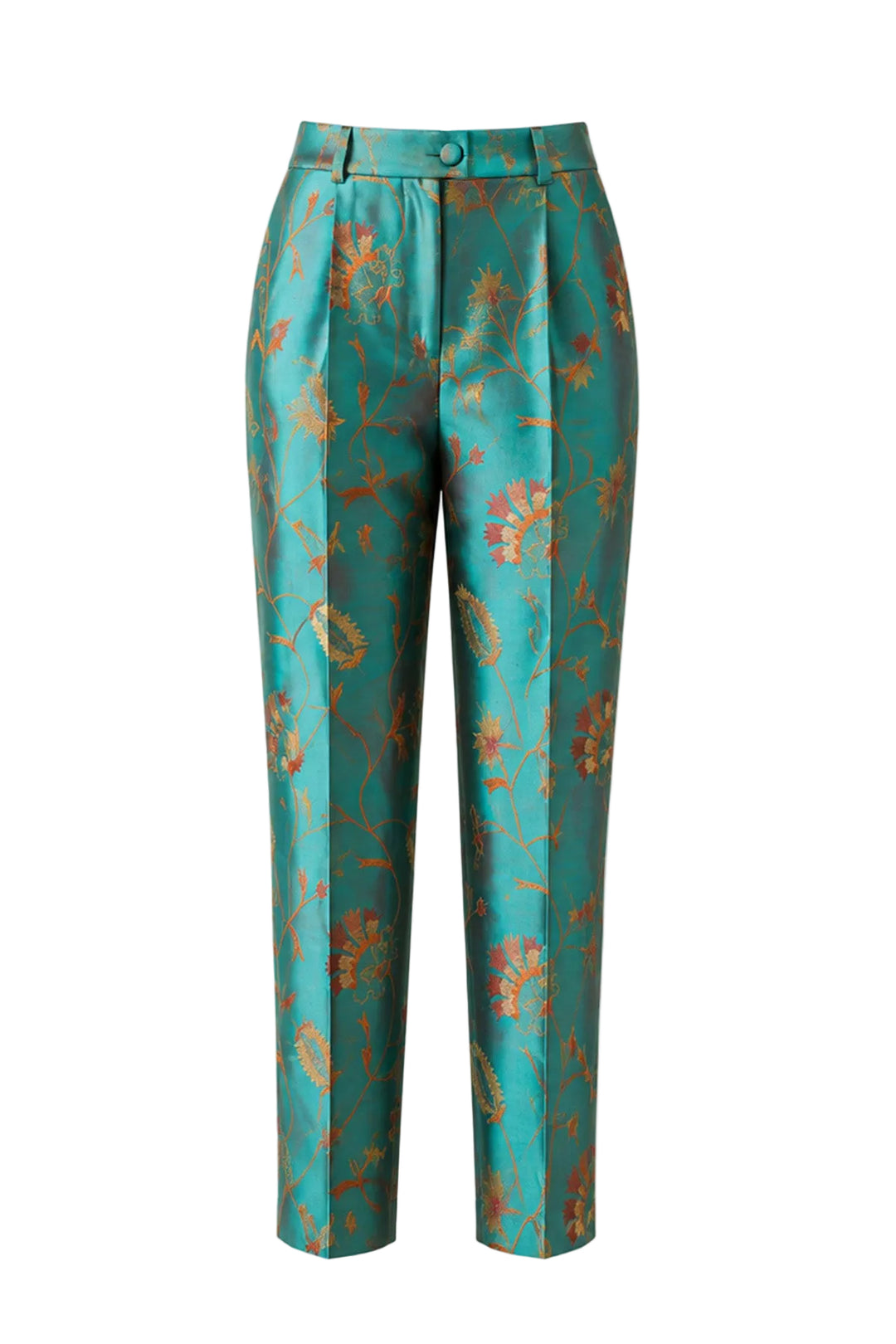 Atelier Silk Trousers in Aqua Teal