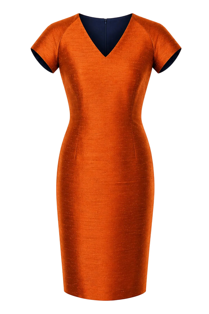 Marilyn Dress in Burnt Orange