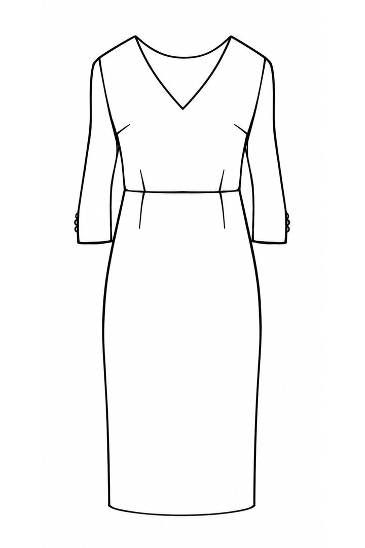 Sophia Dress In Wild Orchid - V Neck