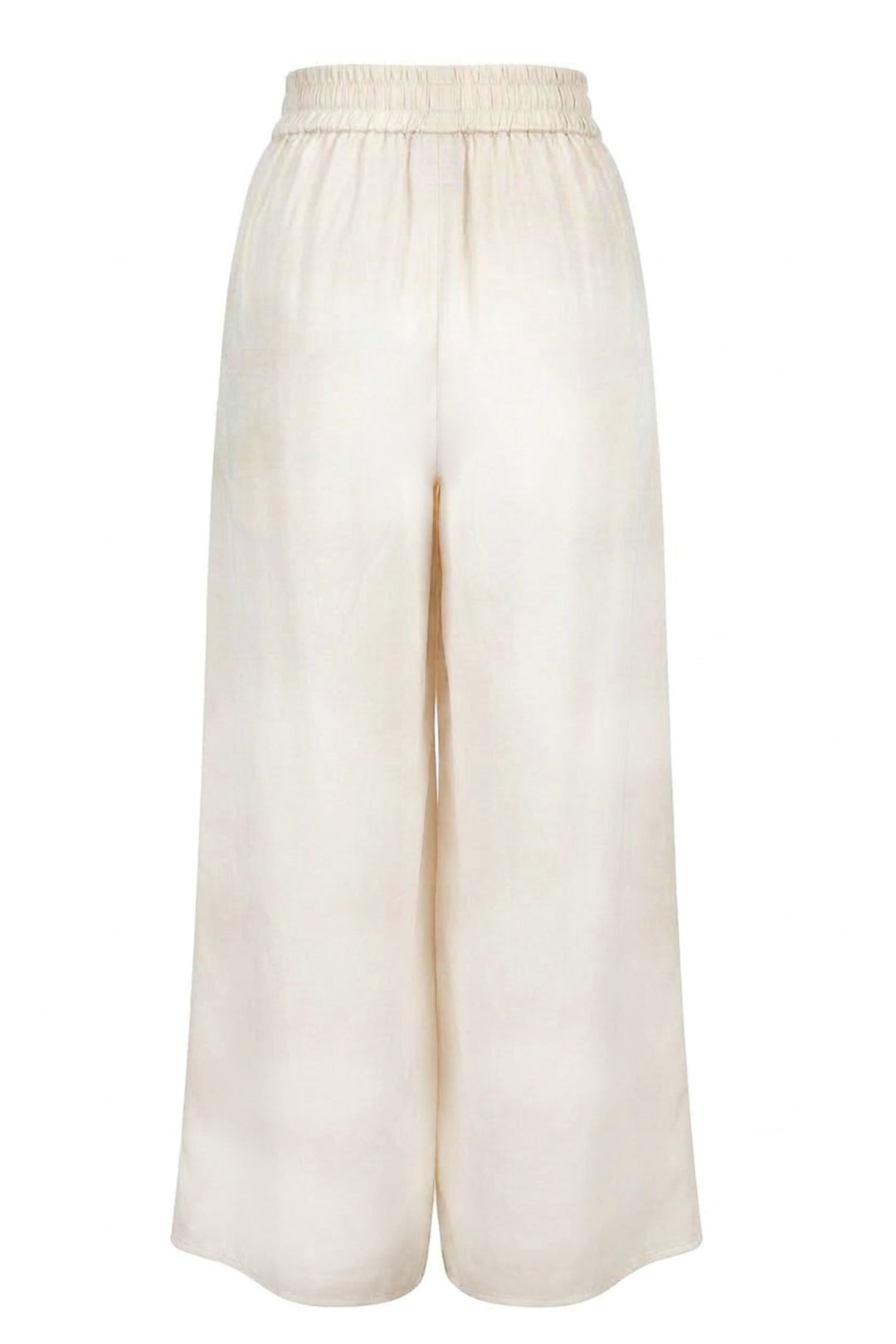 Silk Palazzo Pants in Ivory