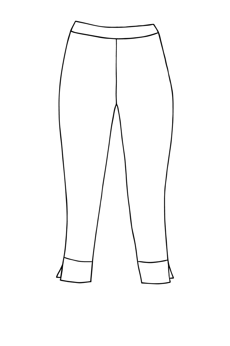 Silk Cigarette Trousers in Paradise