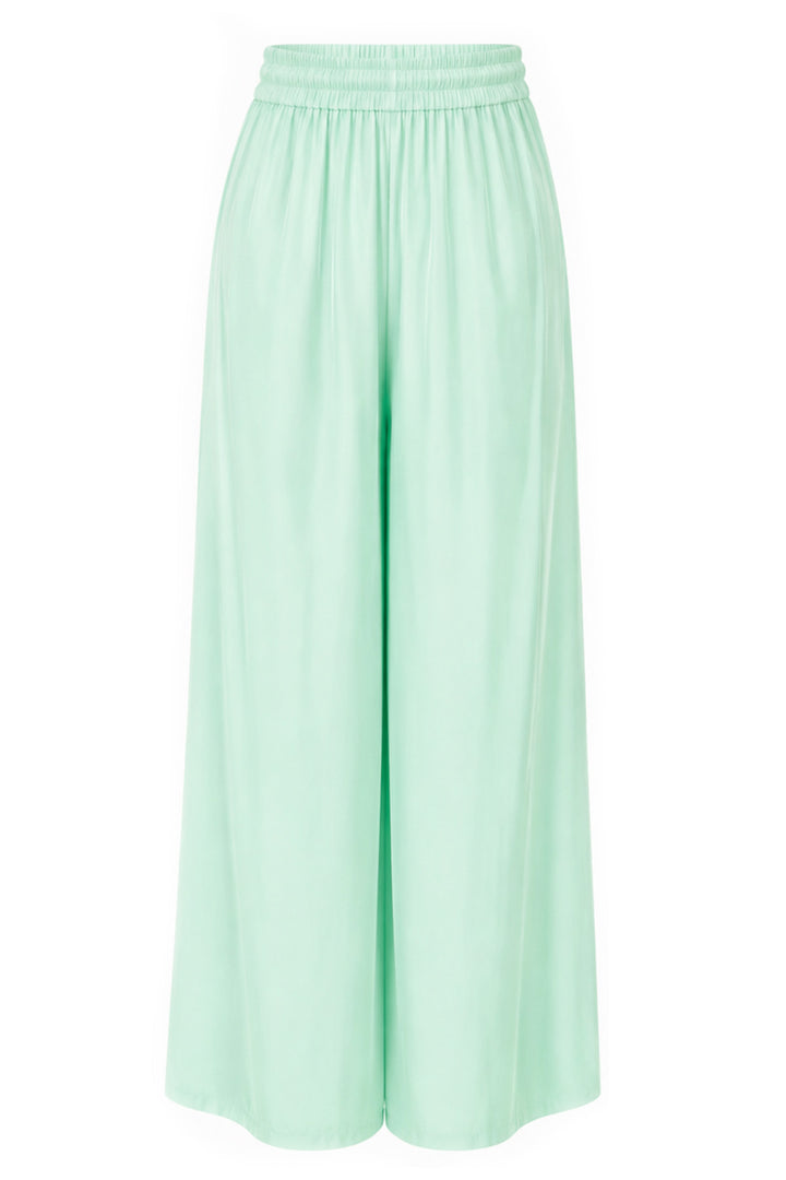 Silk Palazzo Pants in Lagoon