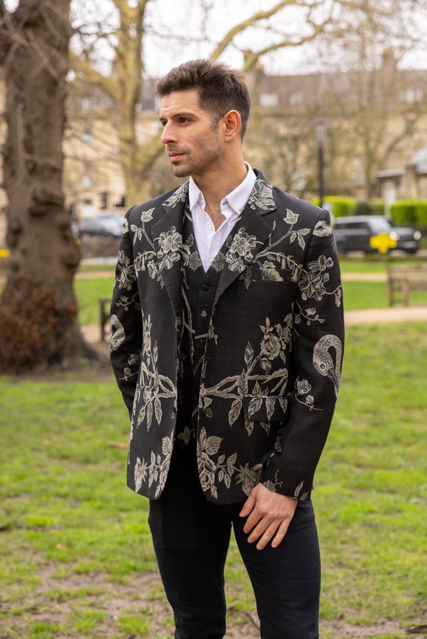 Black cashmere jacket clearance
