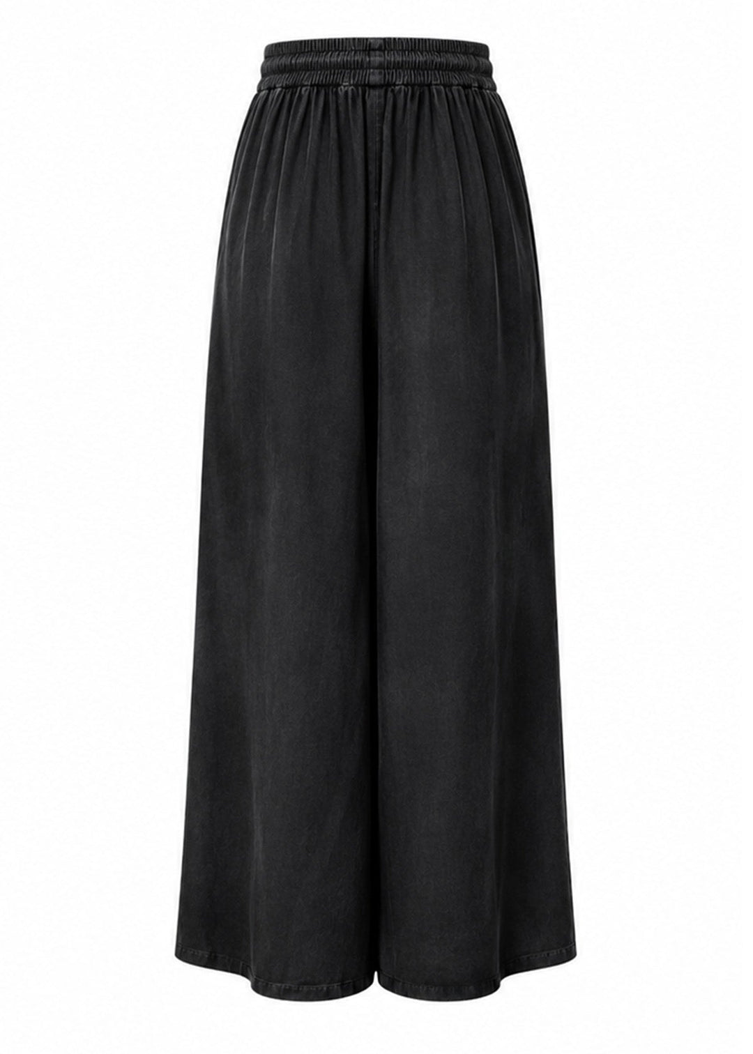 Silk Palazzo Pants in Noir