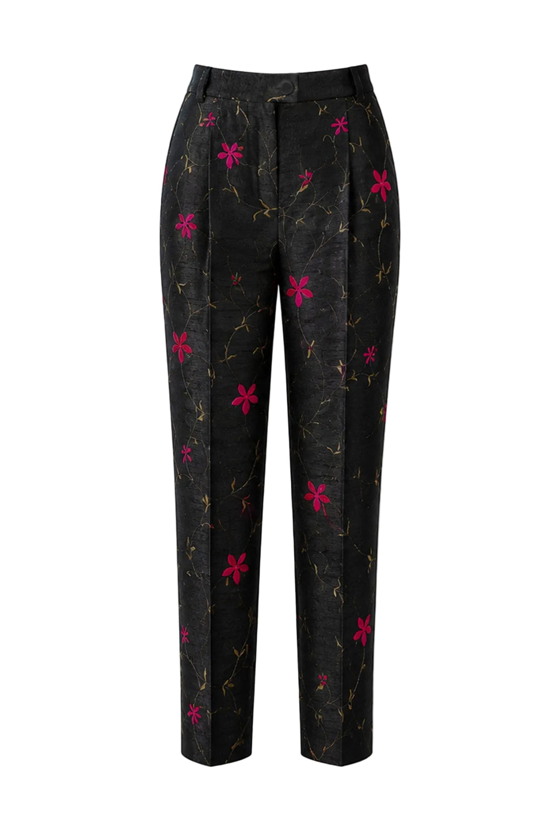 Atelier Silk Trousers in Zardozi Black
