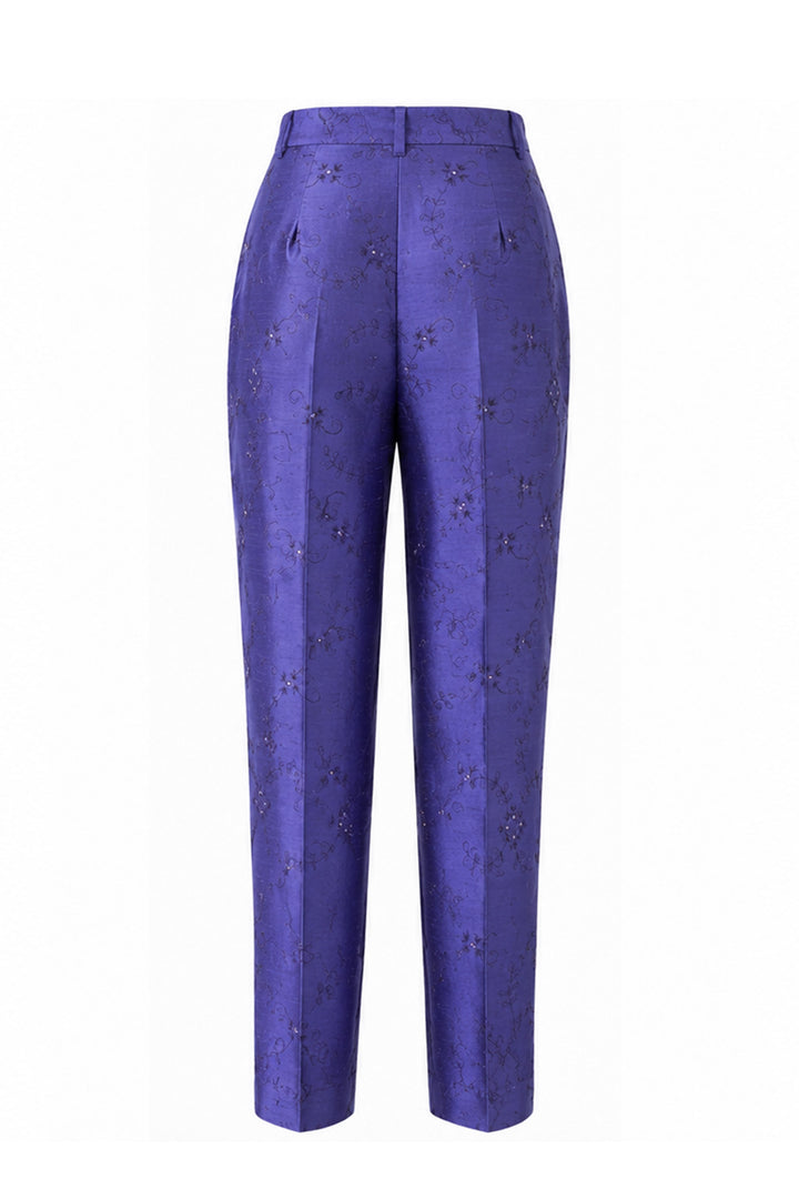 Atelier Silk Trousers in Persian Periwinkle