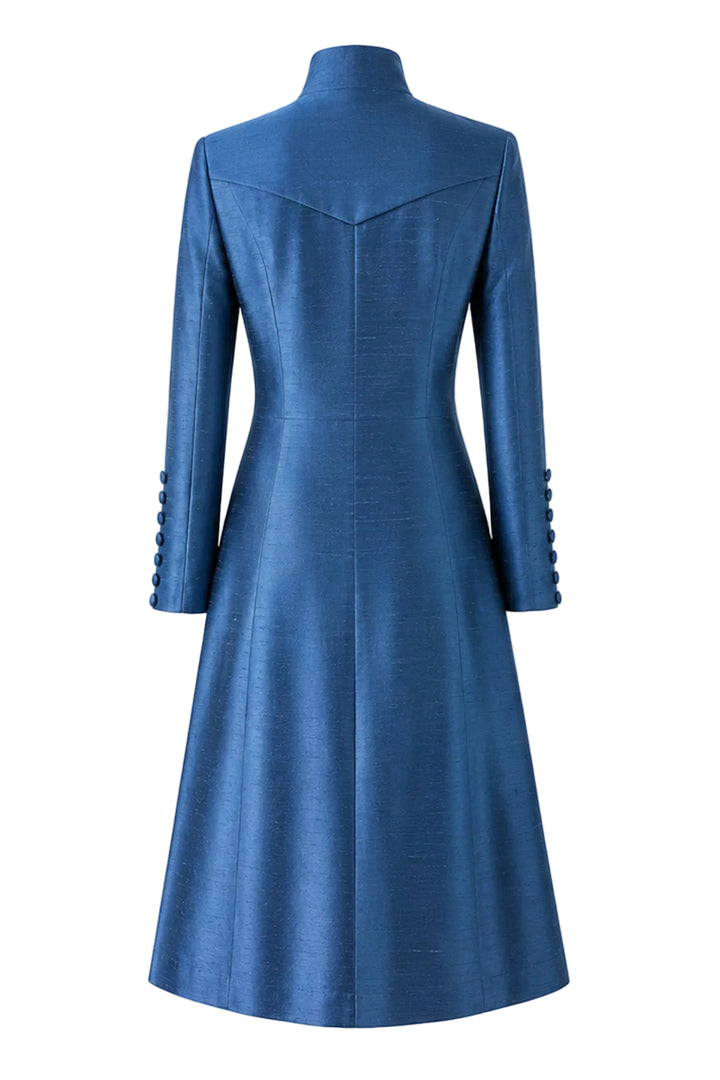 The Liberty Silk Coat in French Blue