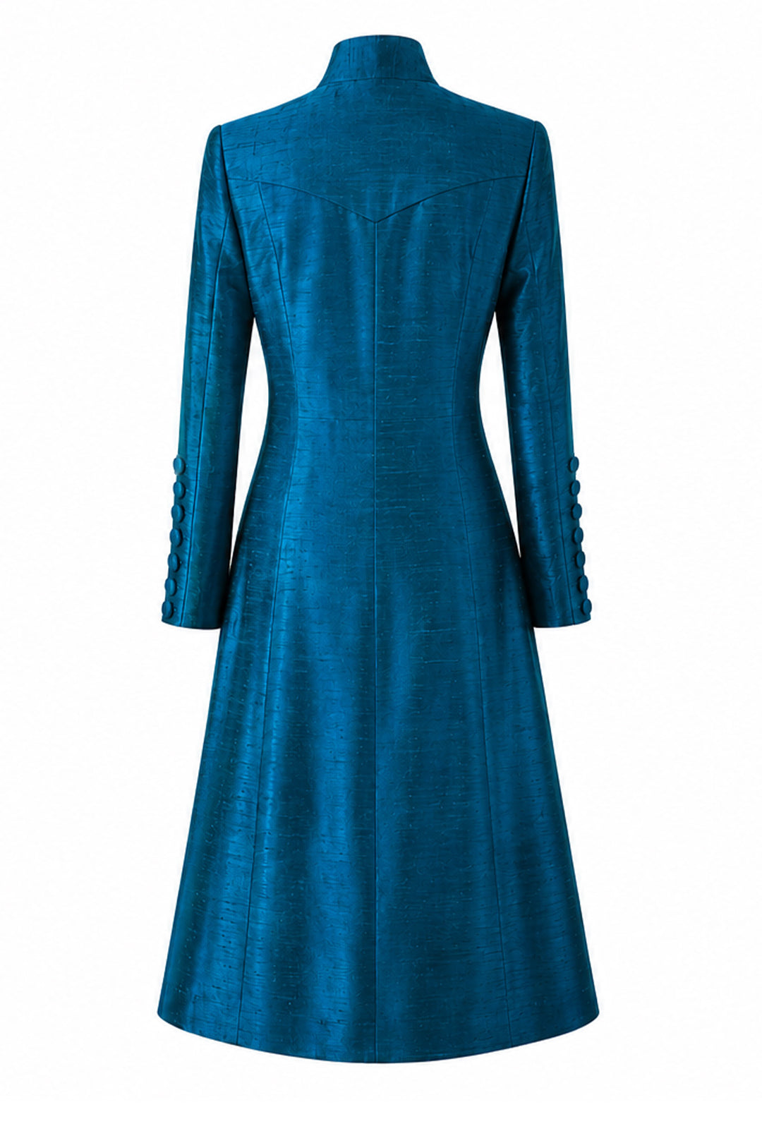 The Liberty Silk Coat in Kingfisher