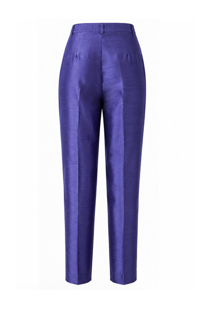 Atelier Silk Trousers in Raw Periwinkle