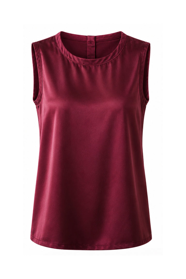 Willow Silk Top in Dark Cherry