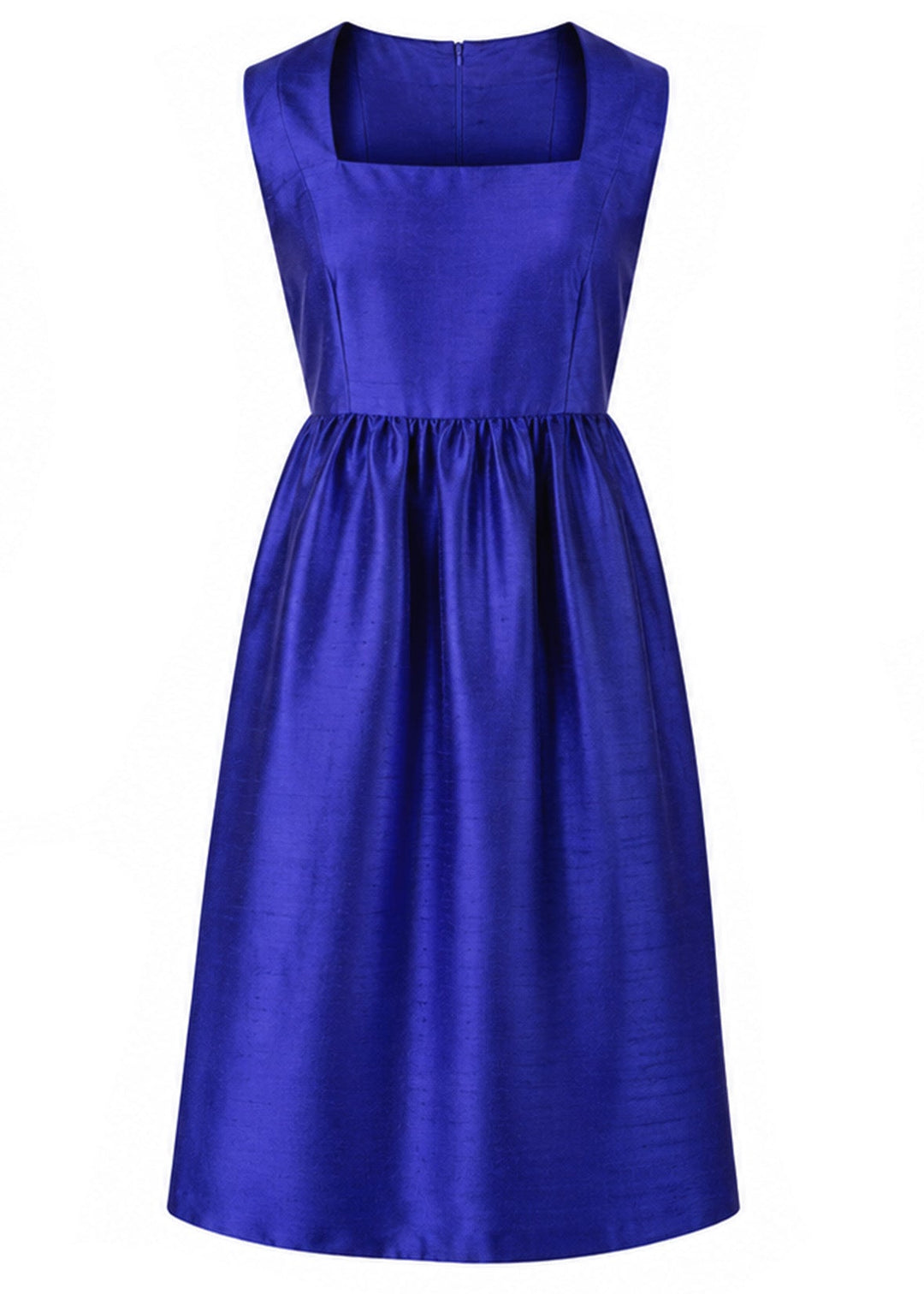 Lucie Silk Dress in Raw Cobalt