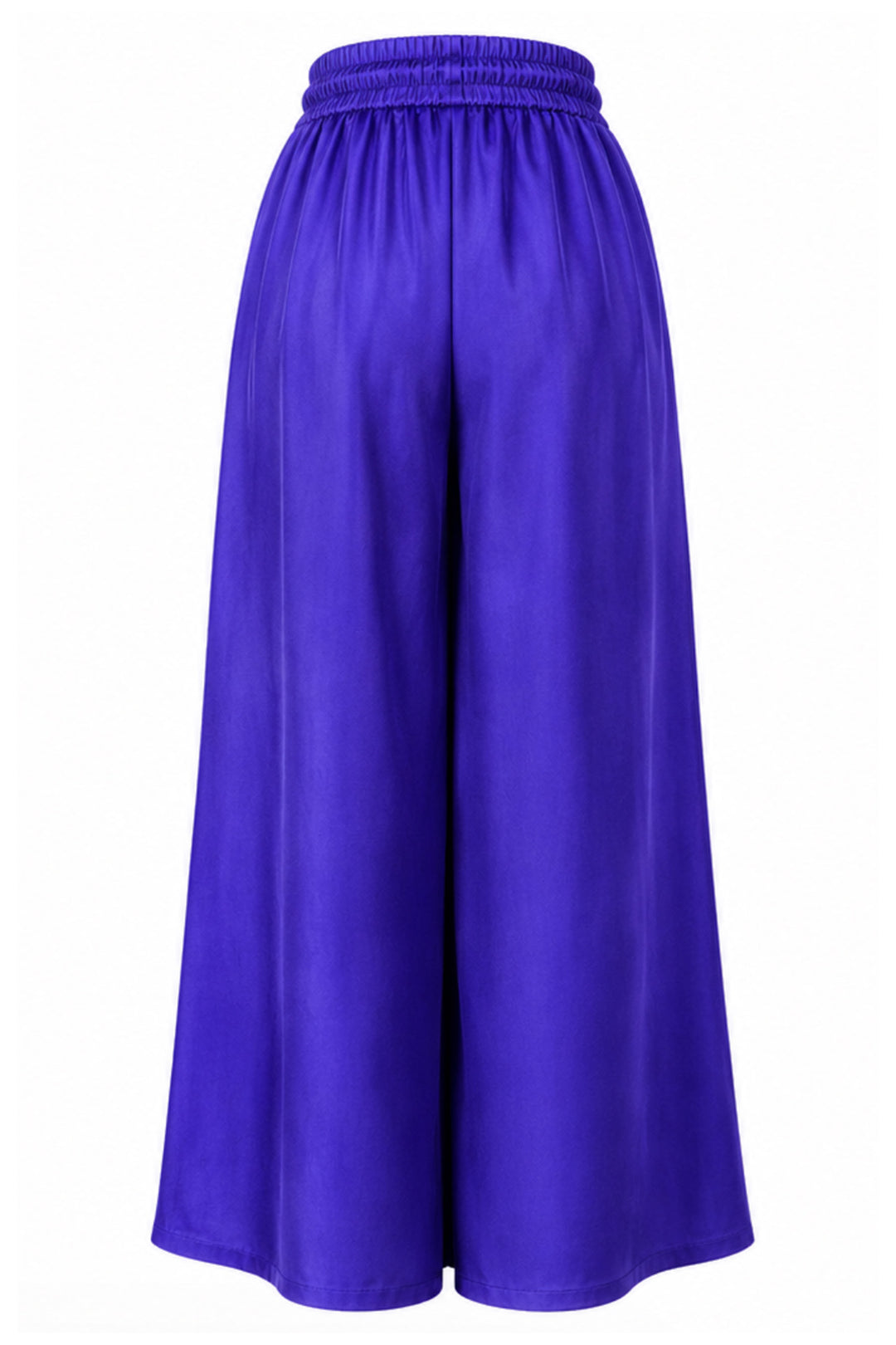 Silk Palazzo Pants in Cobalt Blue