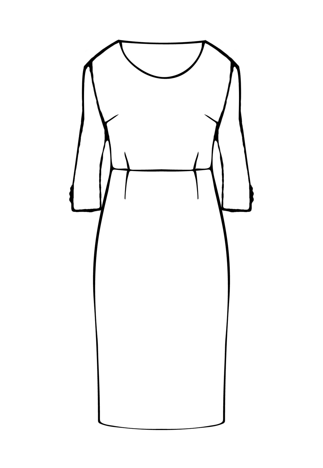Sophia Dress In Zardozi Black - Round Neck