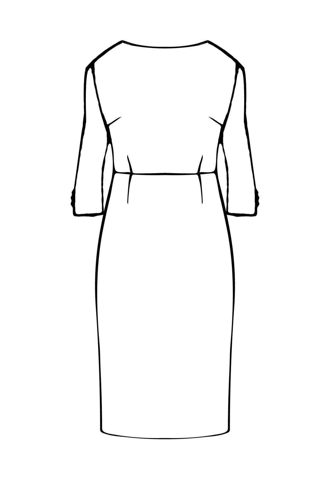 Sophia Dress in Zardozi Black - Bateau Neck