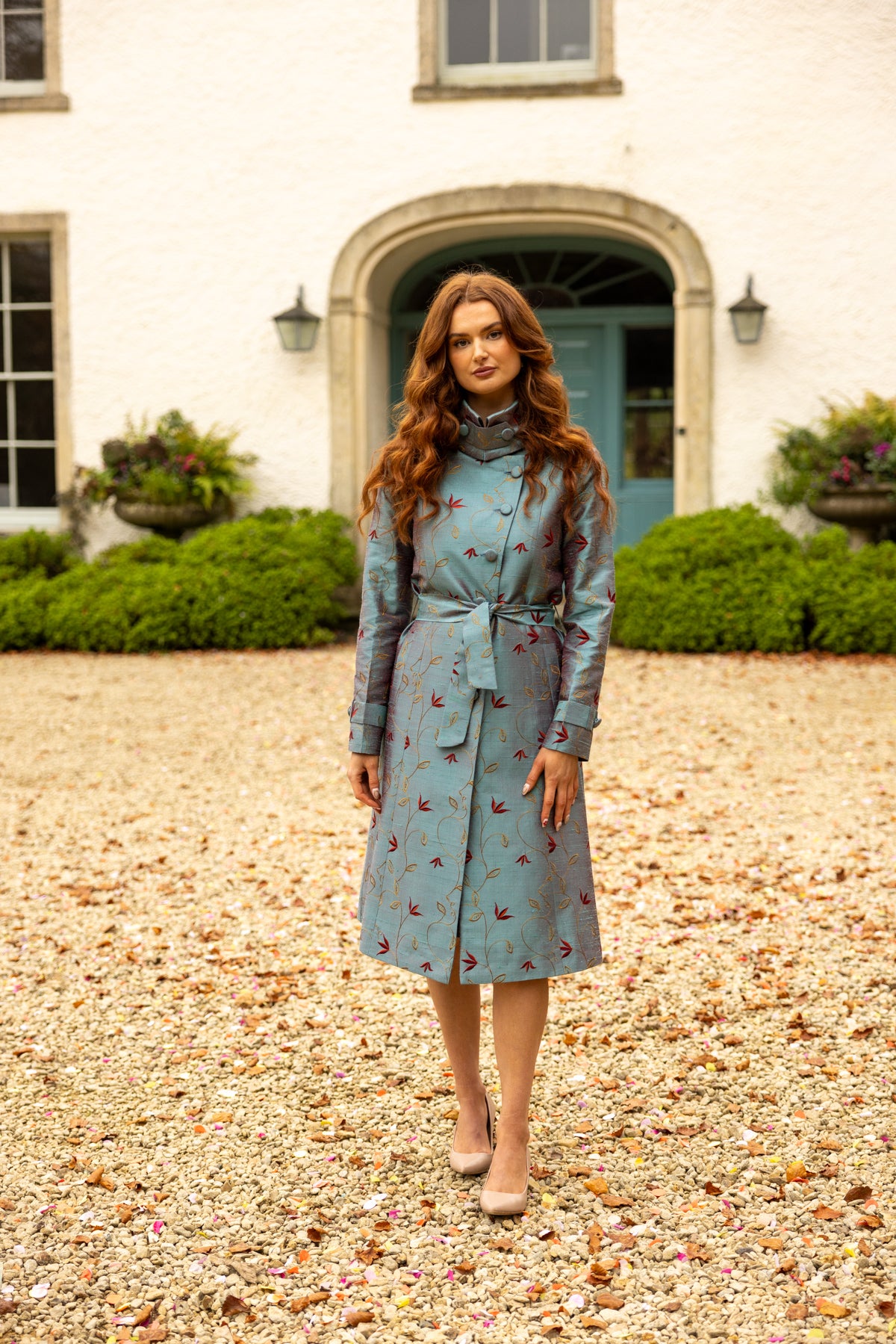 Trench in Paris - Blue Floral Coat – Shibumi