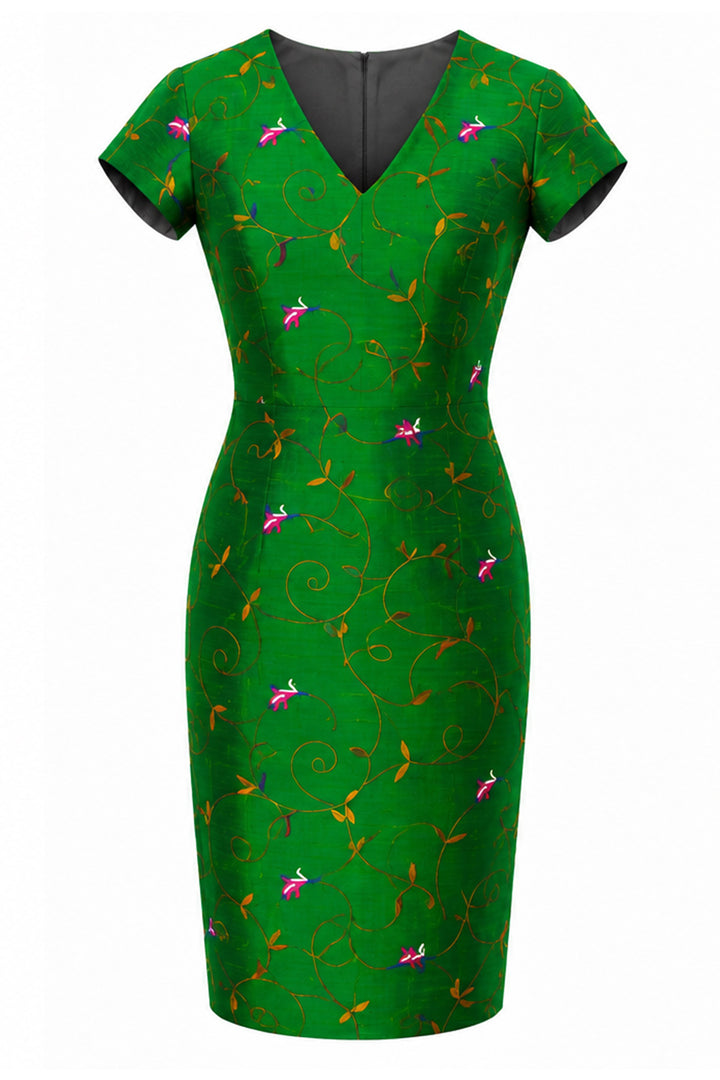 Marilyn Dress in Emerald Green