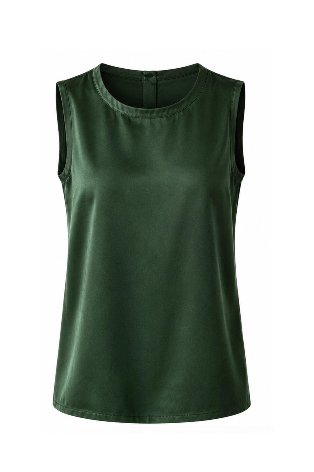 Willow Silk Top in Deep Olive