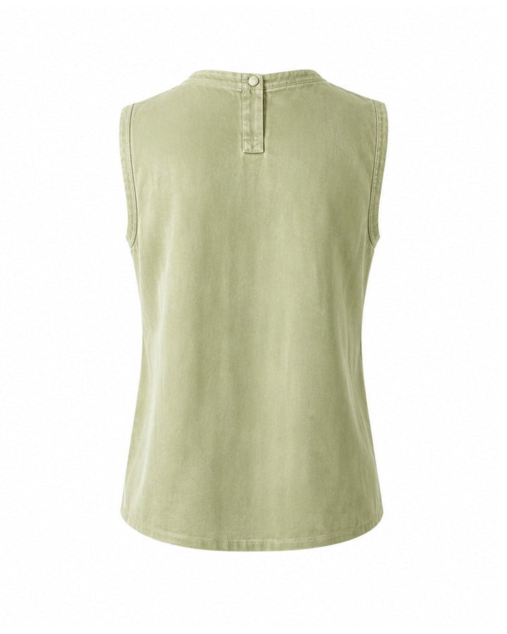 Willow Silk Top in Sage Green