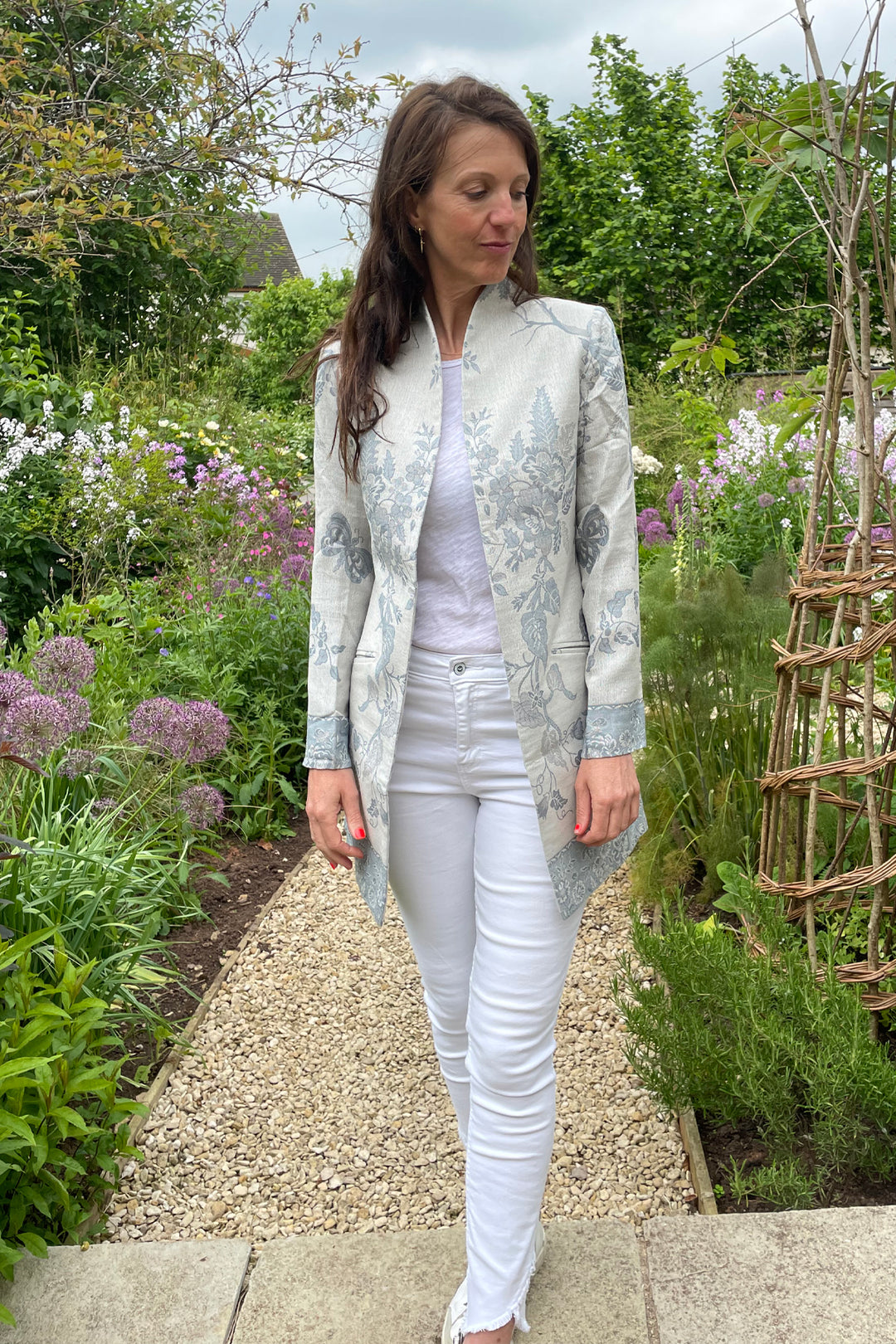 Shibumi Grey Jacket Bhumi Jacket in Duck Egg - Main Image
