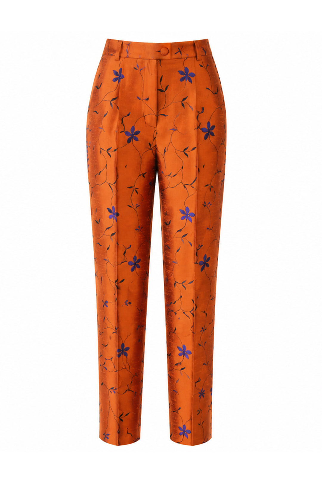 Atelier Silk Trousers in Copper Blaze