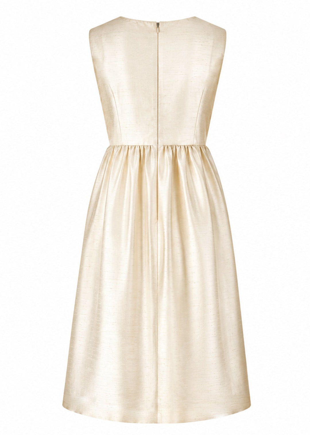 Lucie Silk Dress in Ghost