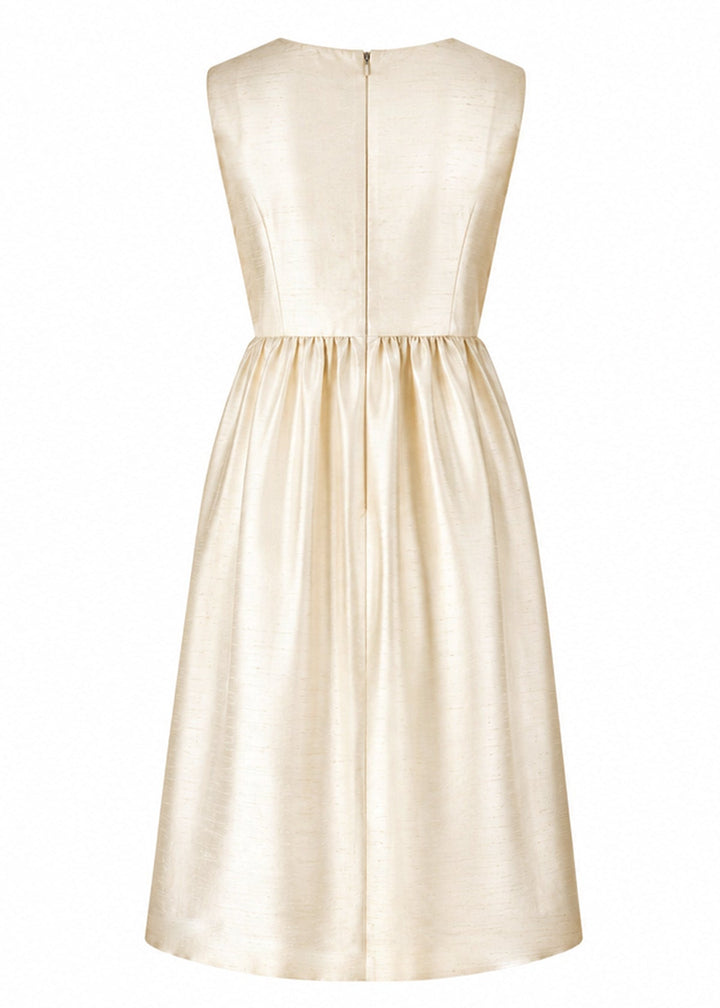Lucie Silk Dress in Ghost