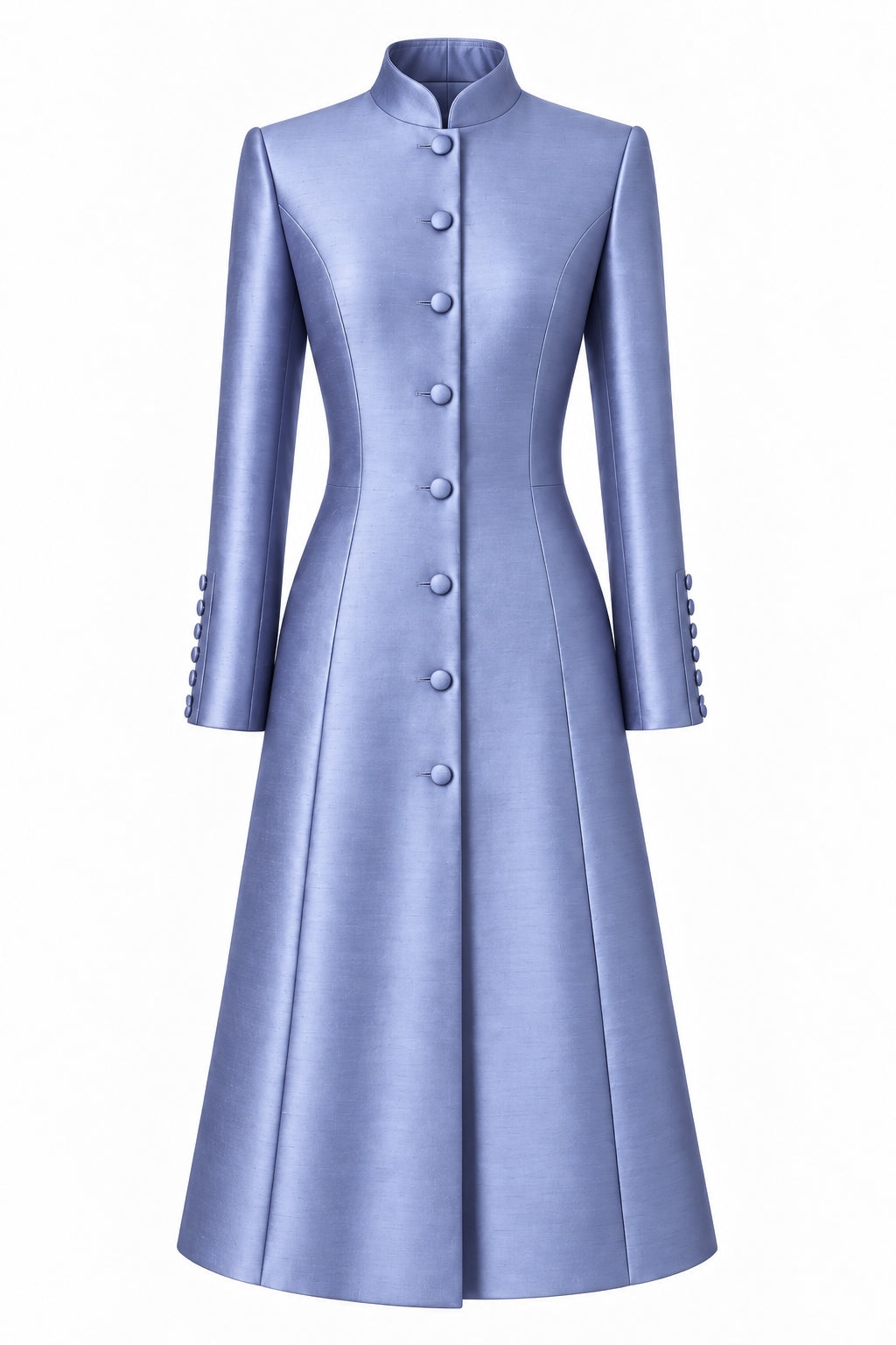 The Liberty Silk Coat in Lavender Silk