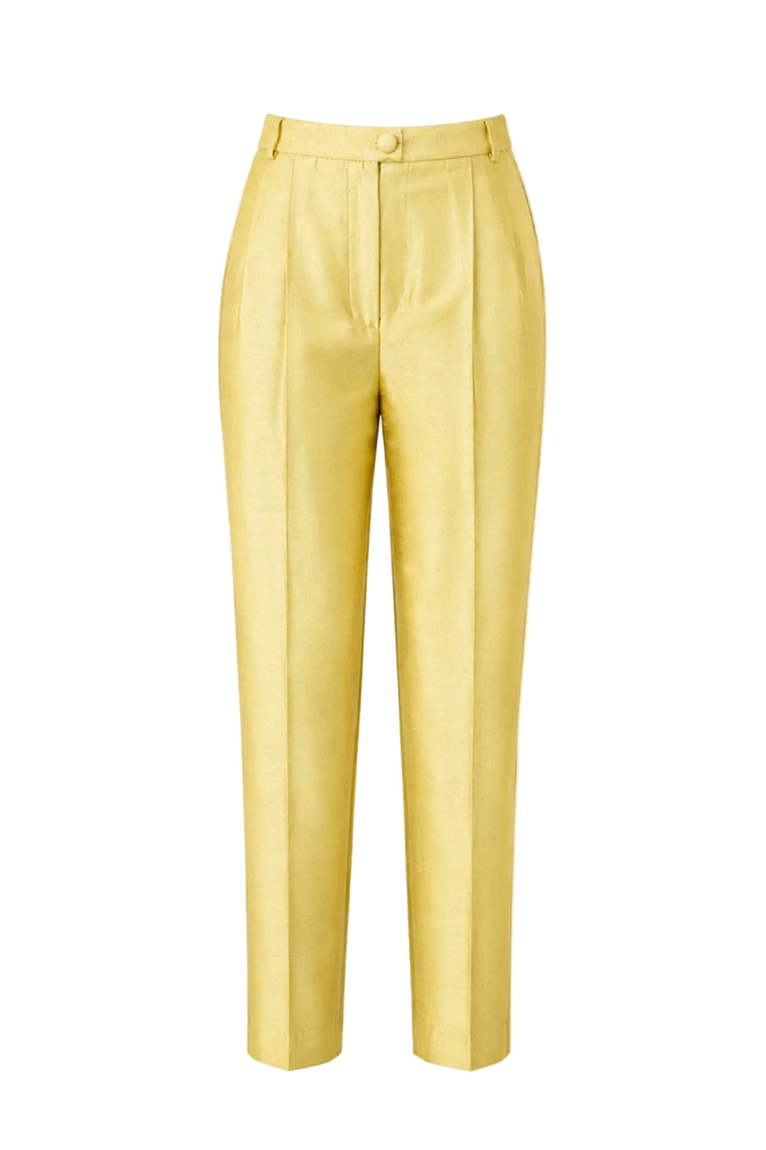 Atelier Silk Trousers in Lemon Yellow