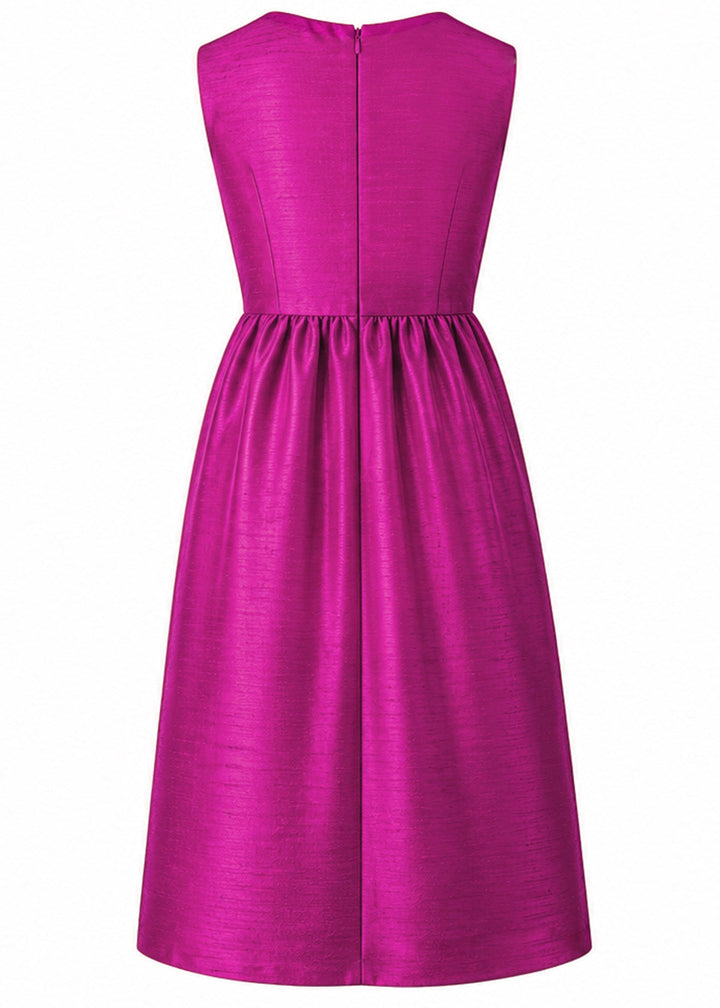 Lucie Silk Dress in Wild Orchid