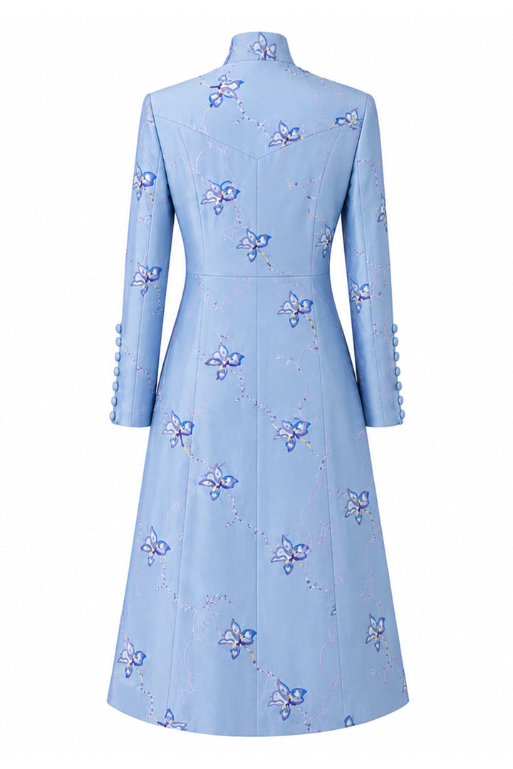 The Liberty Silk Coat in Iris