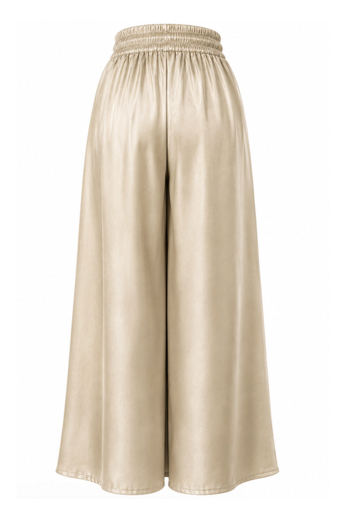 Silk Palazzo Pants in Champagne