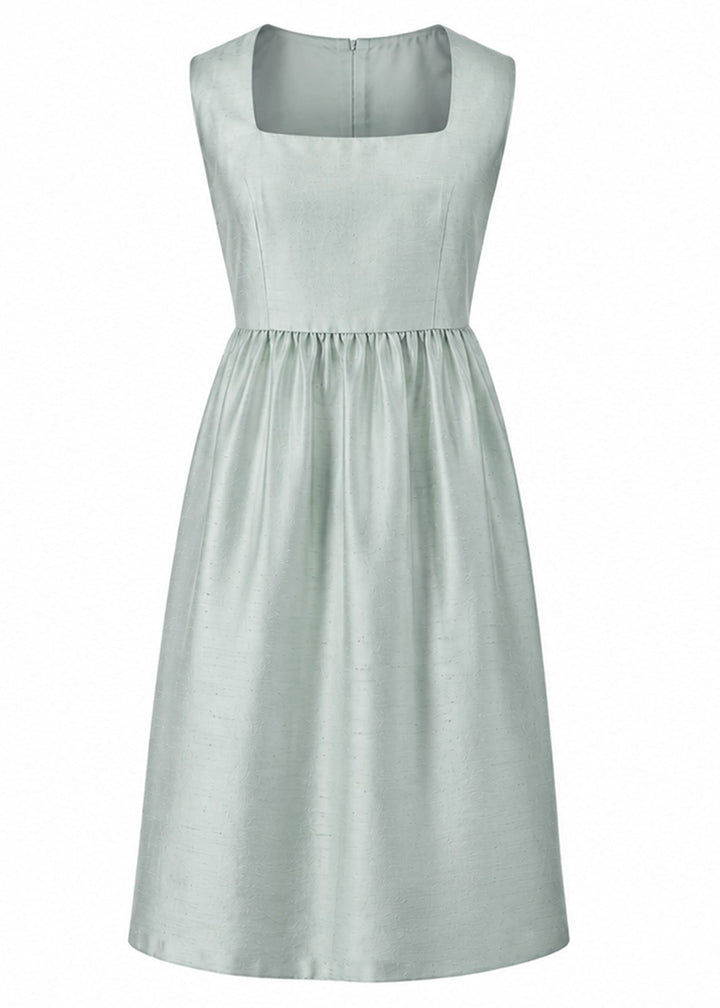Lucie Silk Dress in Moon Dust