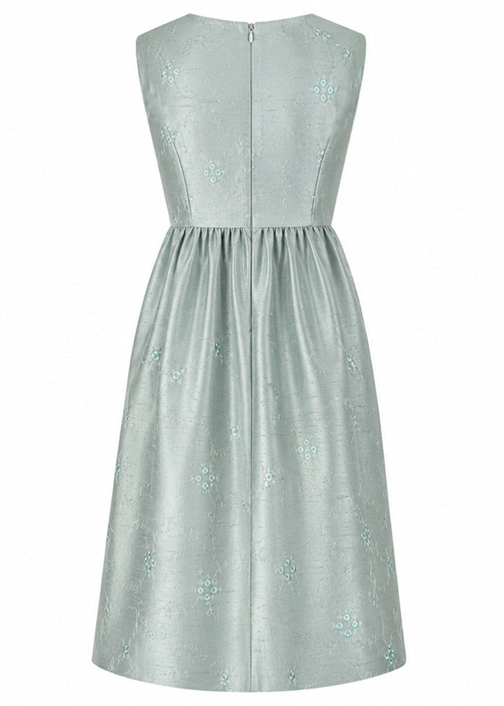 Lucie Silk Dress in Moon