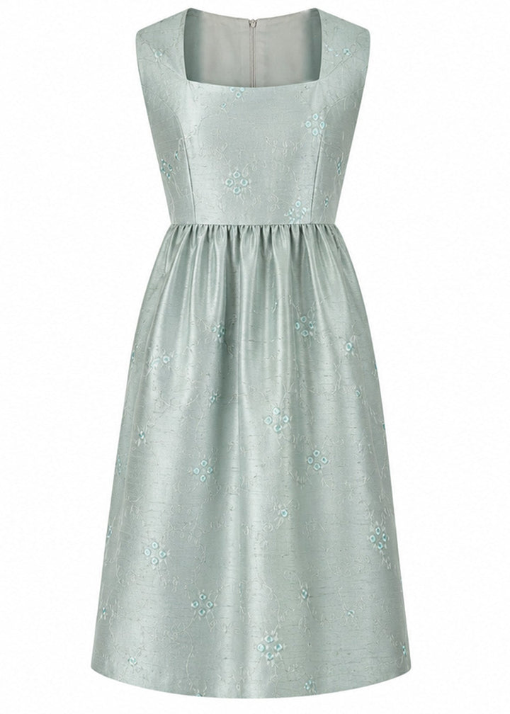 Lucie Silk Dress in Moon