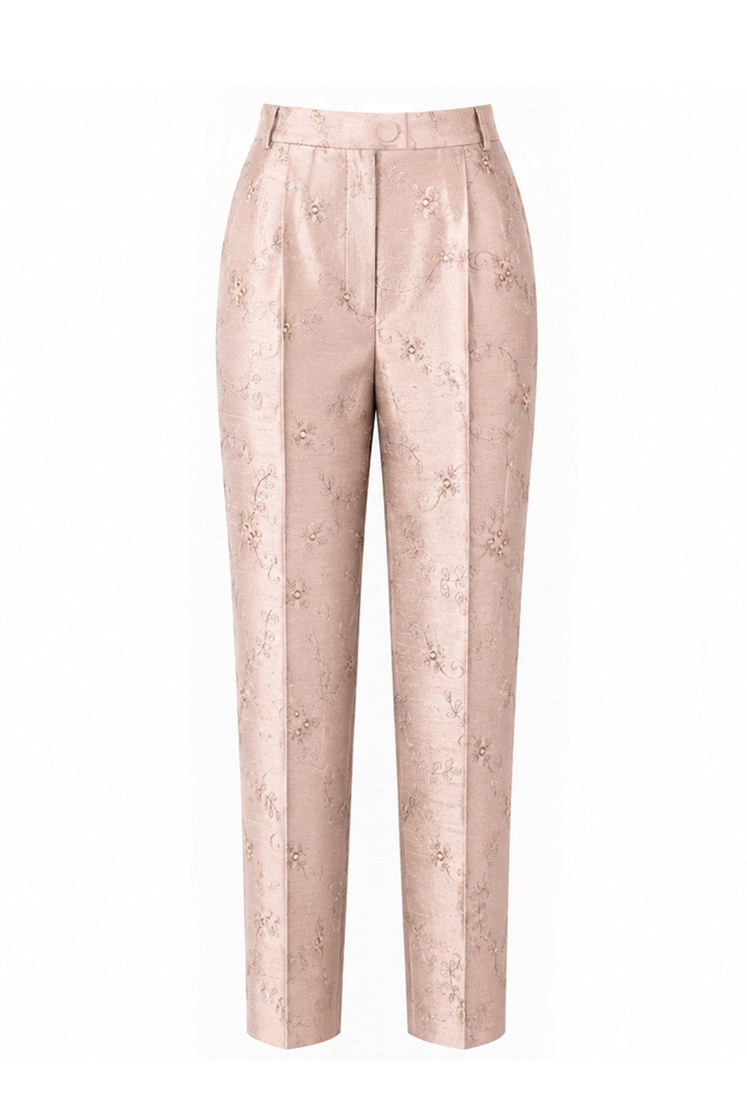 Atelier Silk Trousers in Mother of Pearl