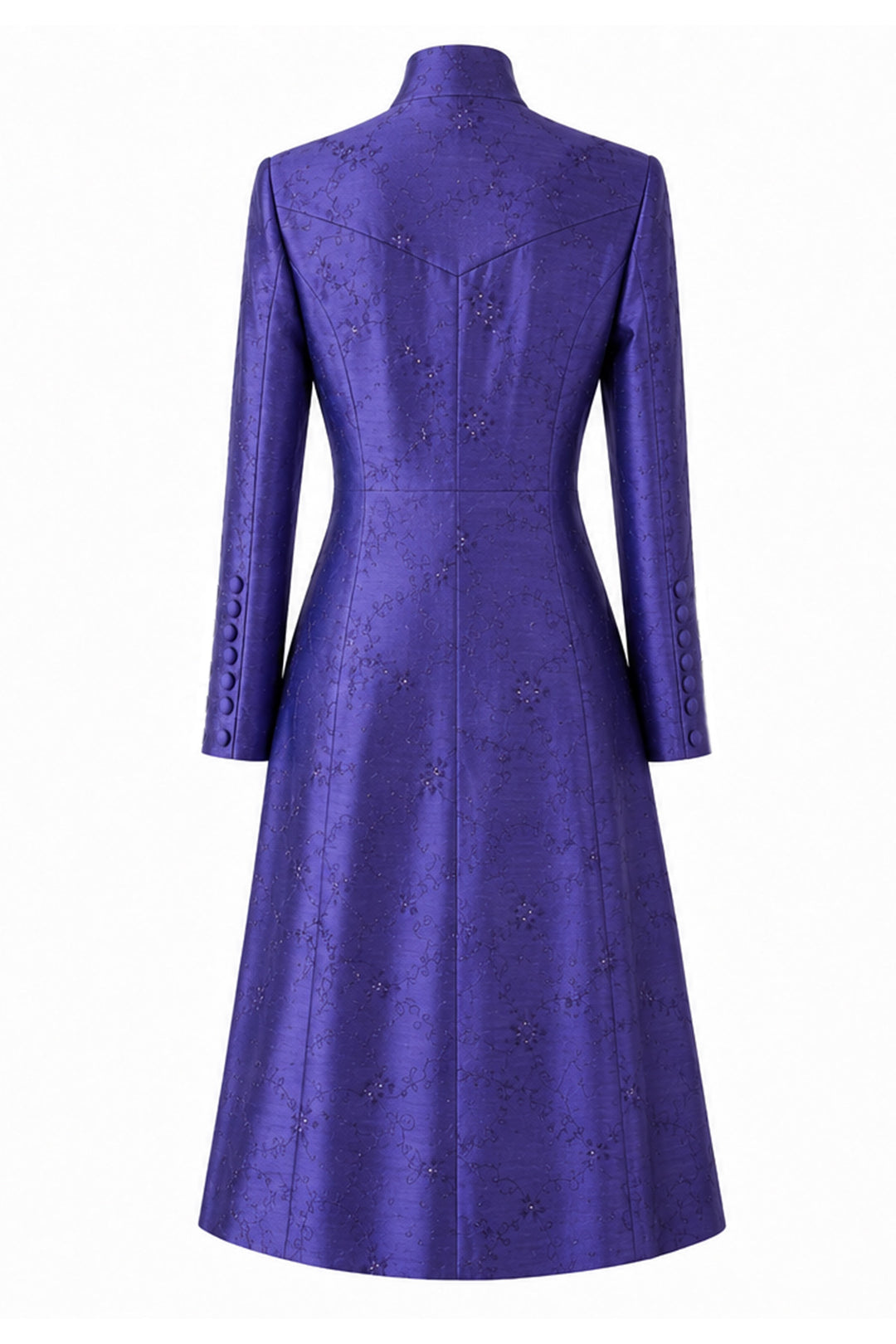 The Liberty Silk Coat in Persian Periwinkle
