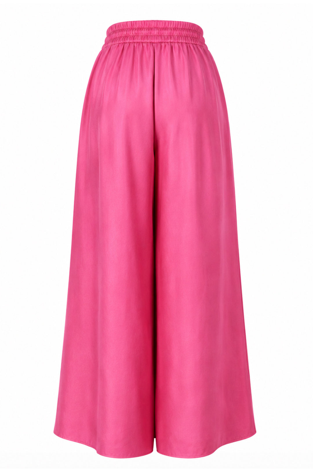 Silk Palazzo Pants in Candy Pink