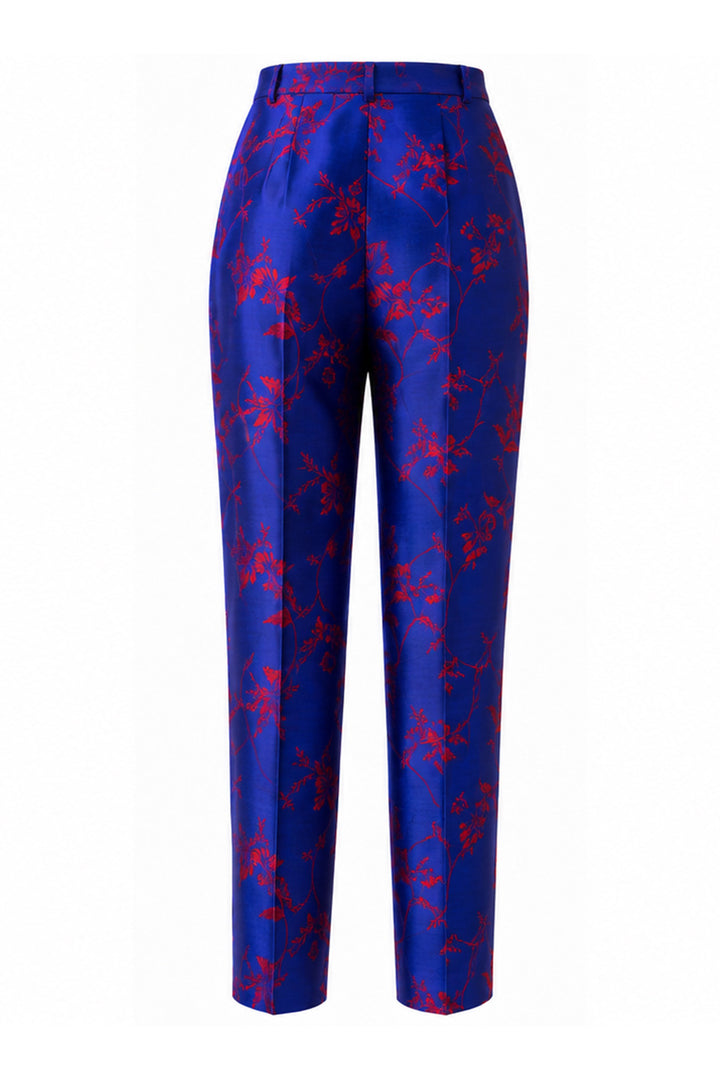 Atelier Silk Trousers in French Cobalt
