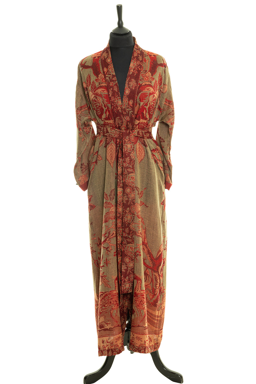 Reversible Dressing Gown in Rich Ruby Shibumi Reversible Dressing Gown in Rich Ruby Shibumi