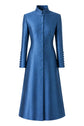 The Liberty Silk Coat in French Blue