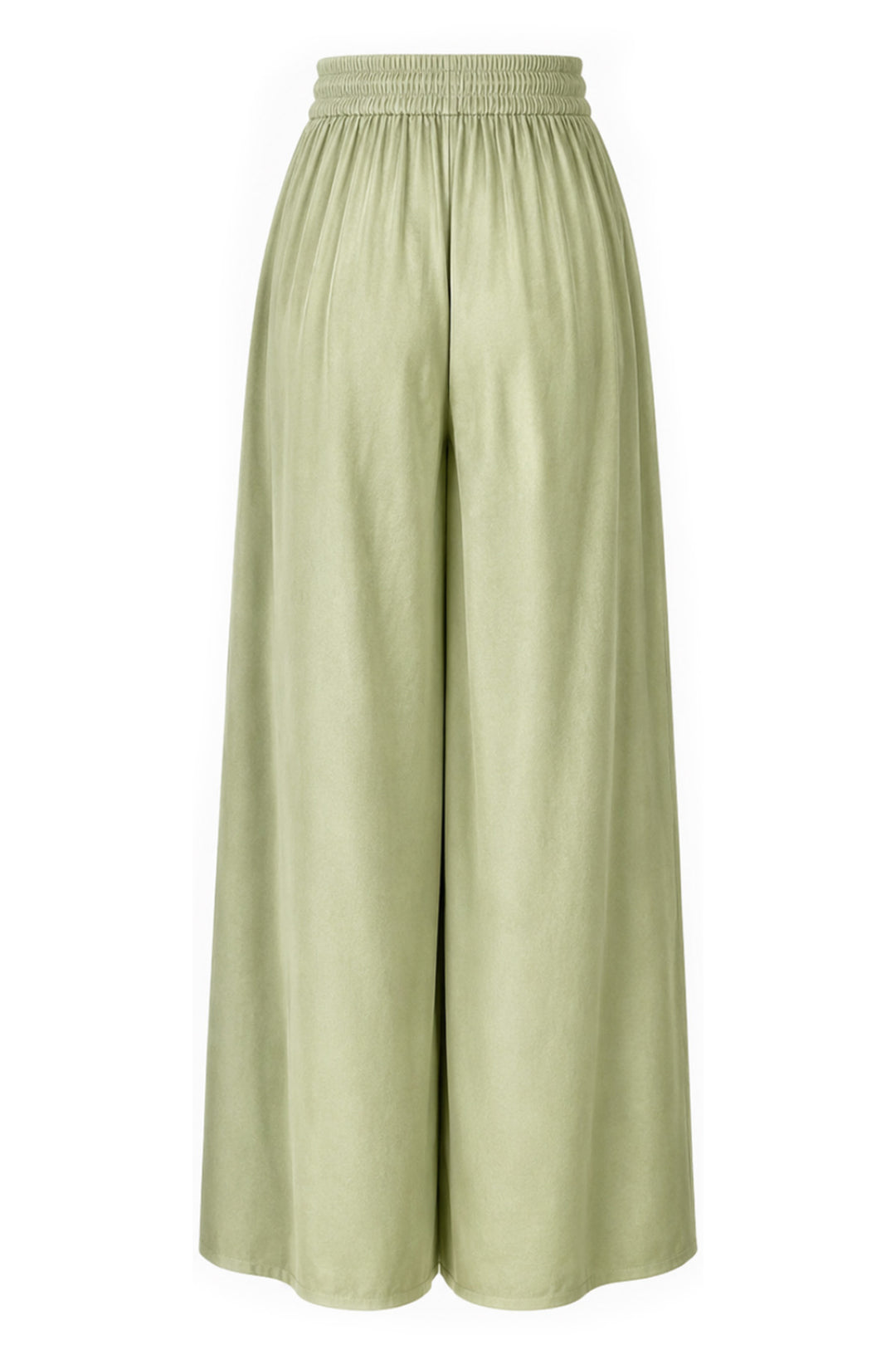 Silk Palazzo Pants in Sage Green