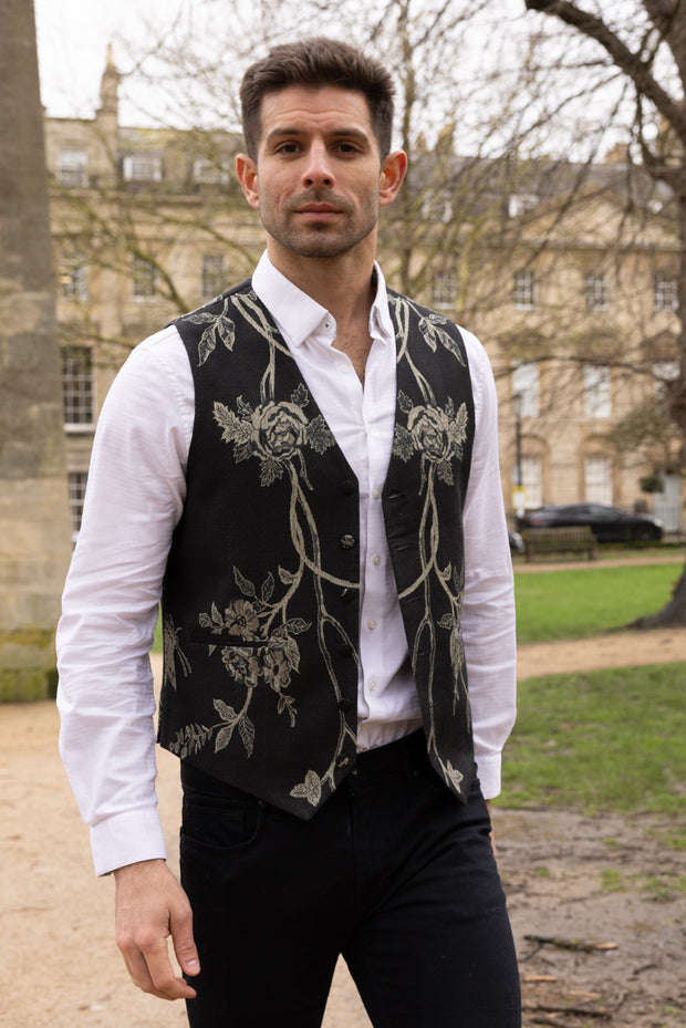 Mens Waistcoat in Ebony