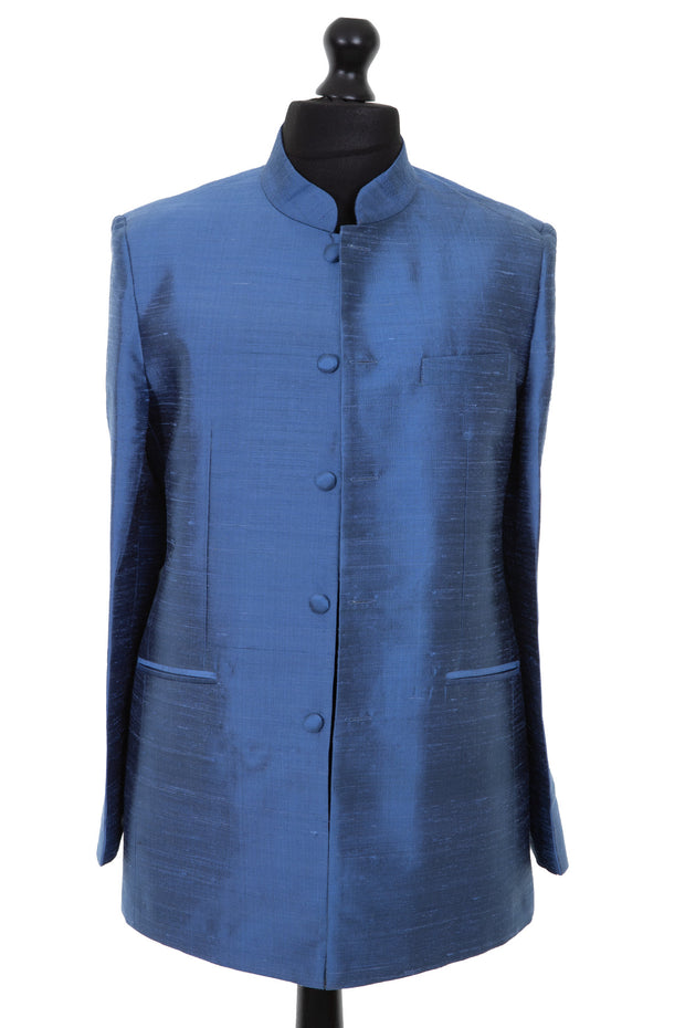 Mens Nehru Jacket in French Blue