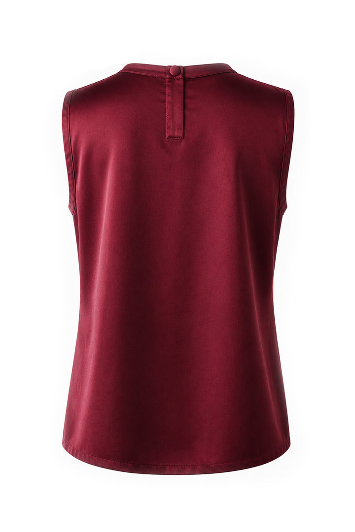 Willow Silk Top in Dark Cherry