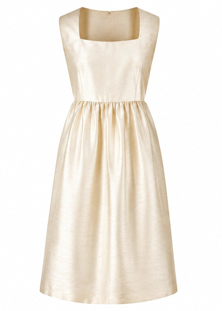 Lucie Silk Dress in Ghost