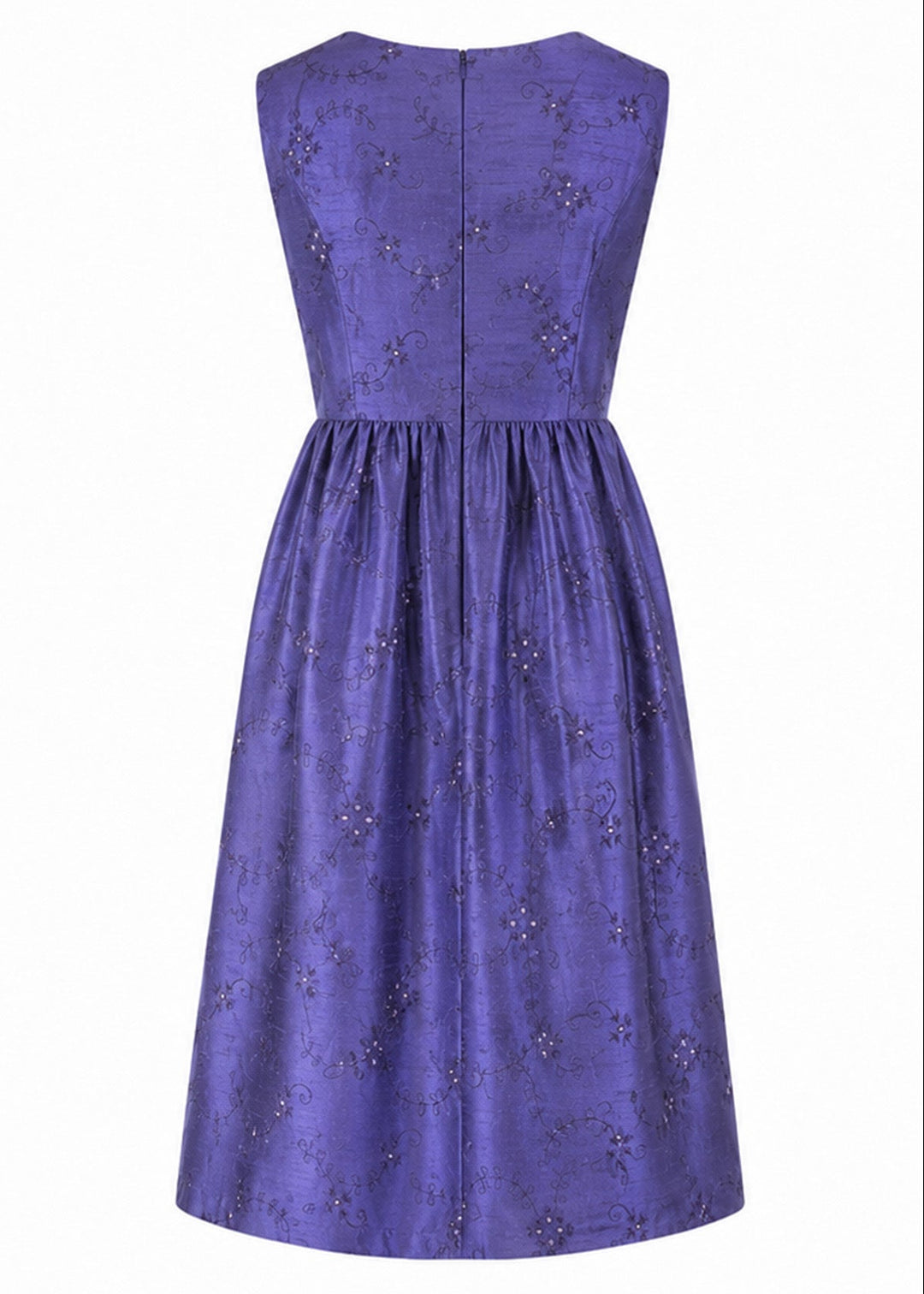 Lucie Silk Dress in Persian Periwinkle