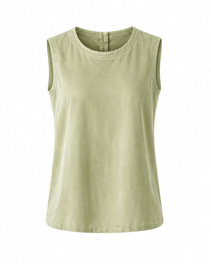 Willow Silk Top in Sage Green