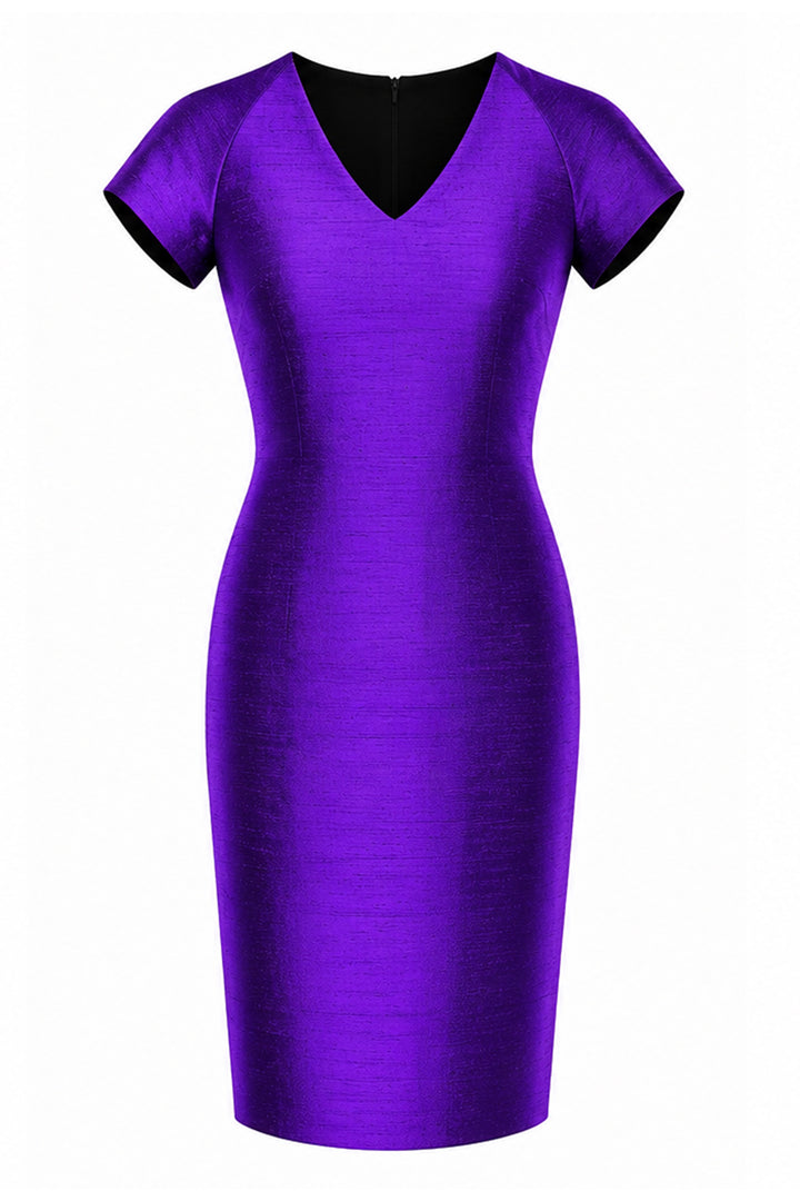 Marilyn Dress in Deep Violet