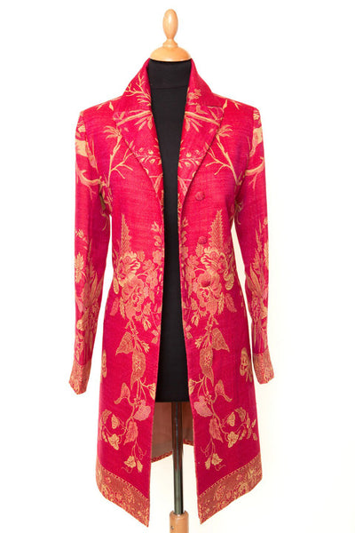Grace Coat in Cardinal Pink