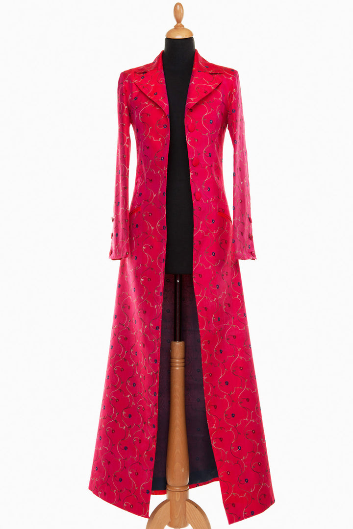 Aquila Coat in Hot Cerise - Sale